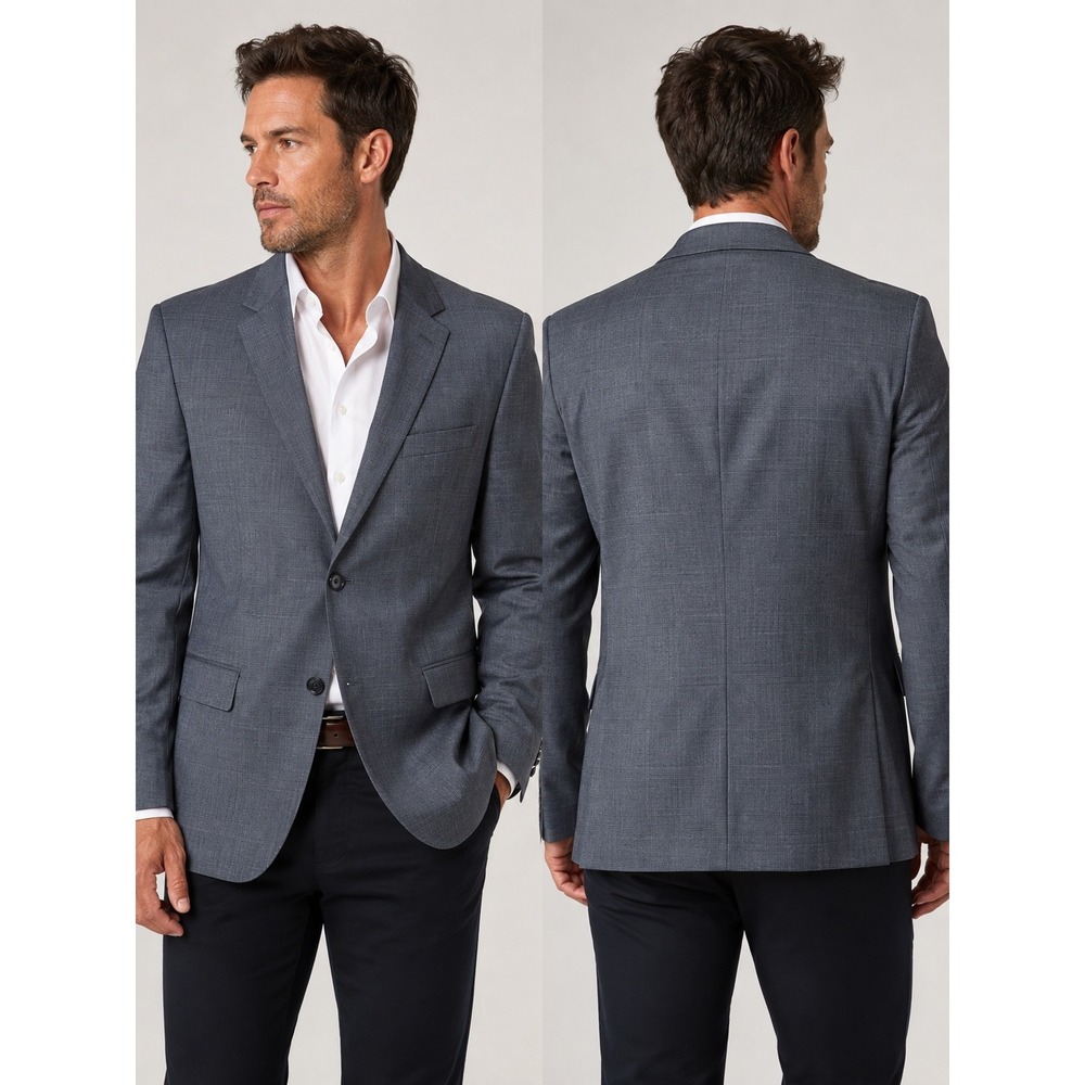 Peter Millar Blazer Mens 50T Blue 100% Wool Two‎ Button Made in Canada